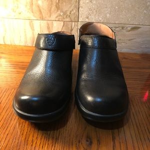 Ariat Black leather sling-back mules